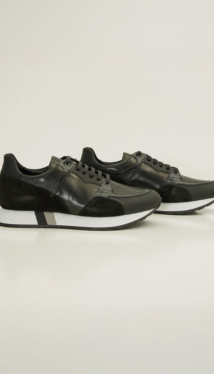 Multi Paneled Sneakers - Black - Ron Tomson