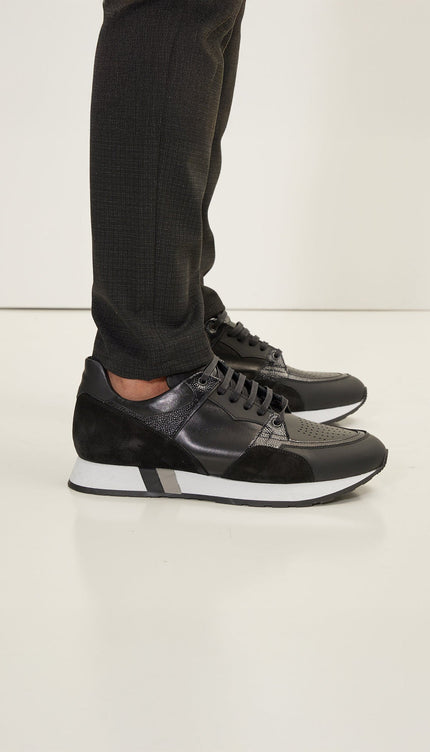 Multi Paneled Sneakers - Black - Ron Tomson