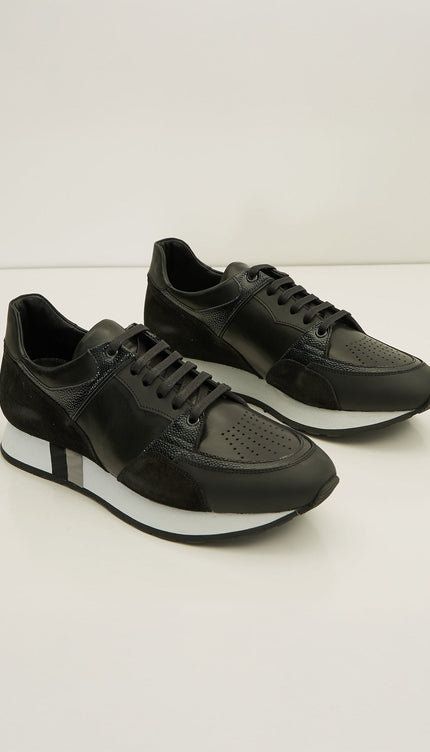 Multi Paneled Sneakers - Black - Ron Tomson