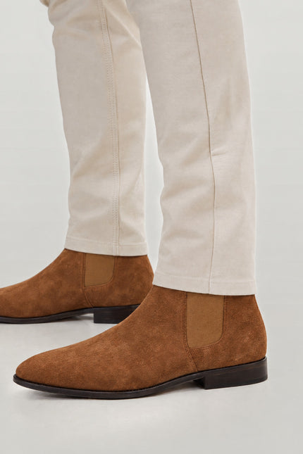 Genuine Lambskin Leather Pants - Beige | Ron Tomson, image 4 of 5
