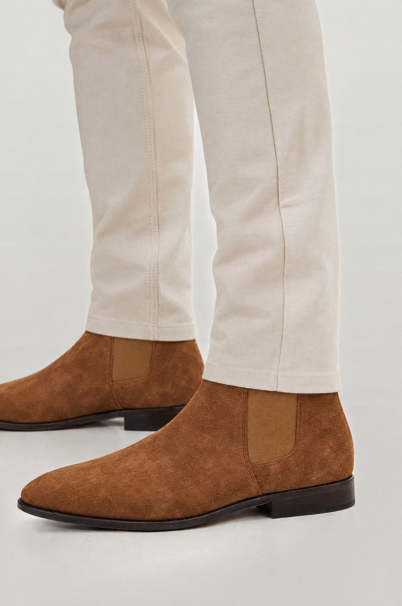 Genuine Lambskin Leather Pants - Beige | Ron Tomson