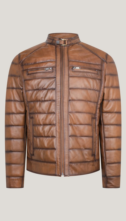 N° 71516 - LEATHER JACKET - BROWN TINT - Ron Tomson