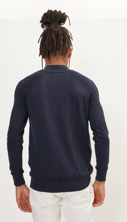 Navy Grey Sweater - Ron Tomson