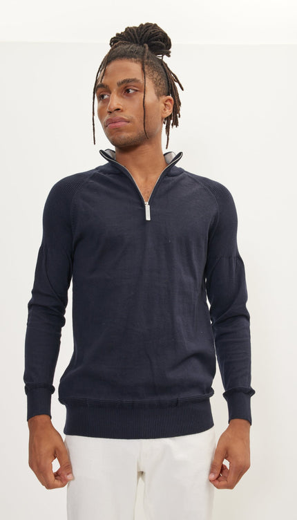 Navy Grey Sweater - Ron Tomson