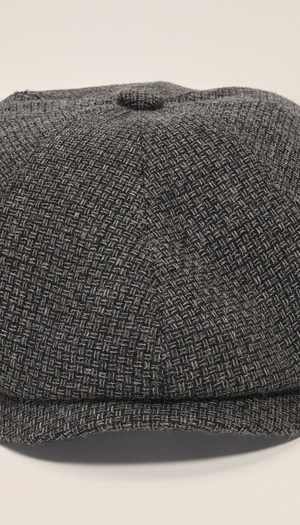 Newsboy Cap Grey Small Plaid - Ron Tomson