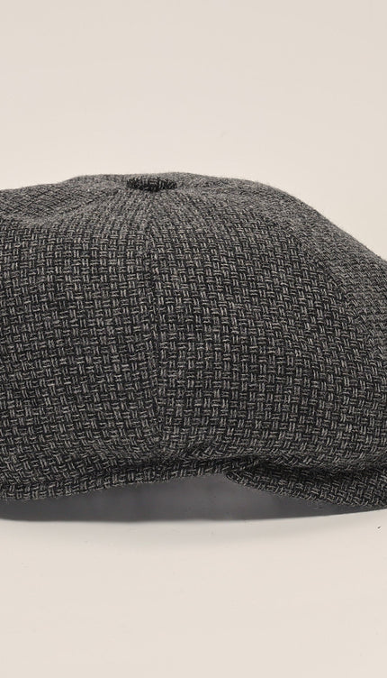 Newsboy Cap Grey Small Plaid - Ron Tomson