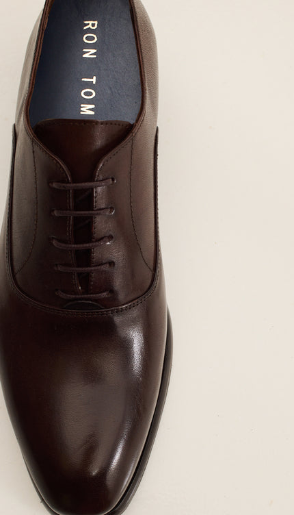 Leather Oxford Shoe - Brown
