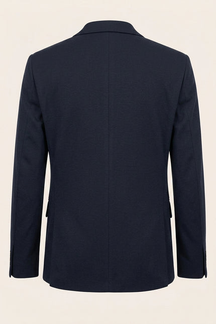 Notch Lapel Blazer - Navy - Back