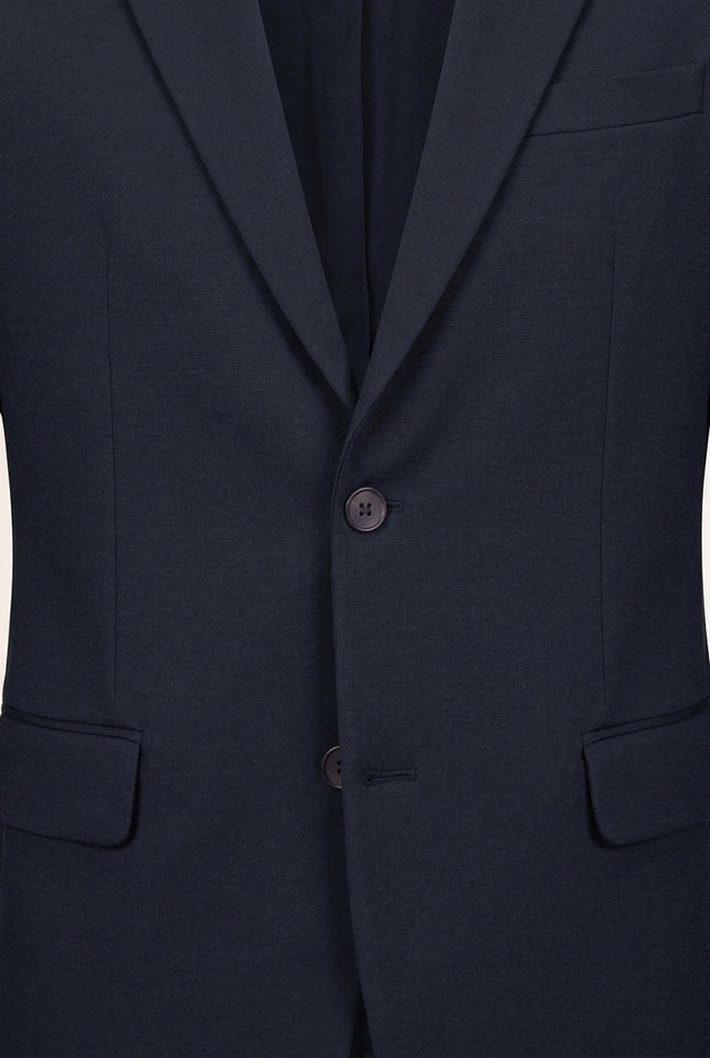 Notch Lapel Blazer - Navy - Detail