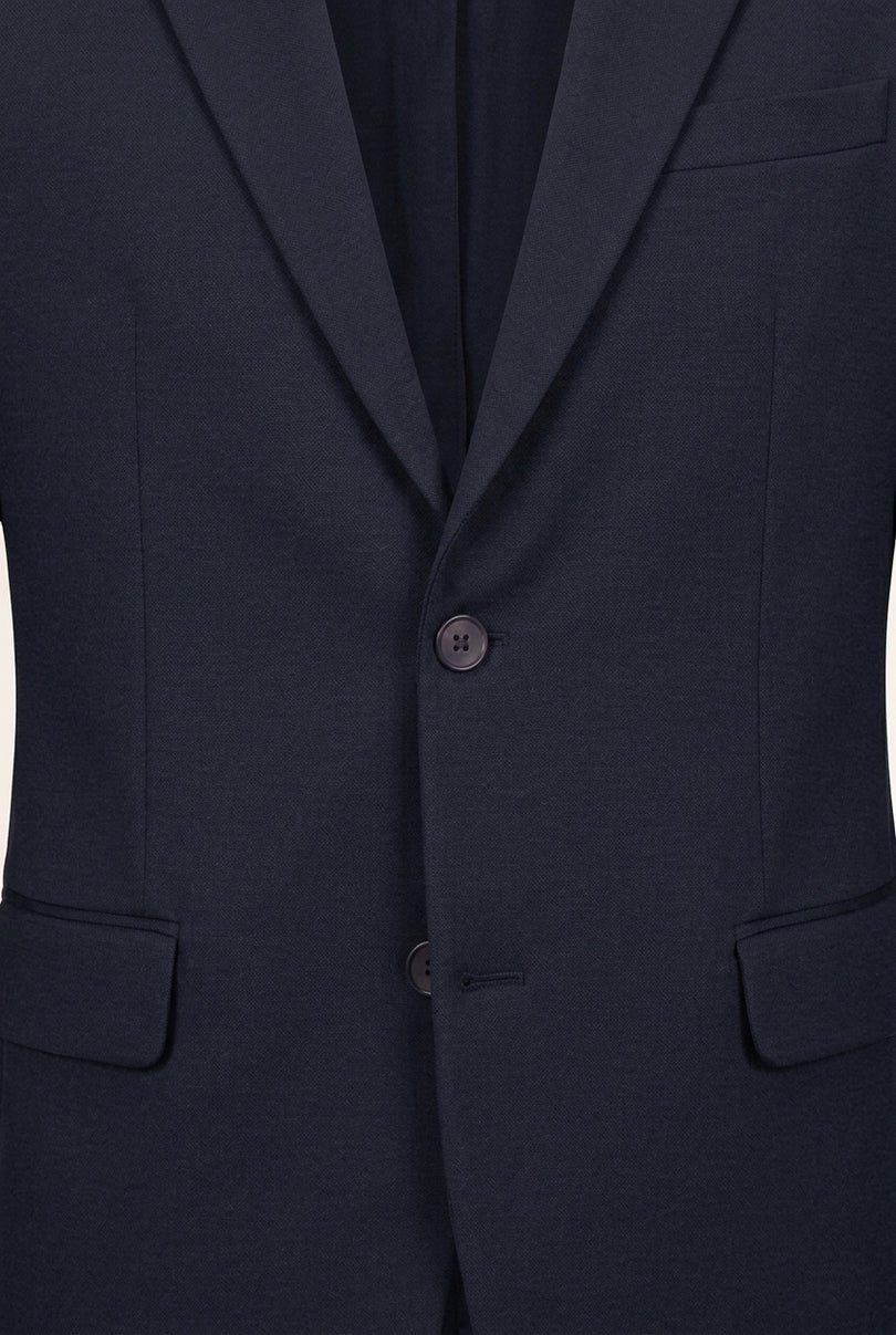 Notch Lapel Blazer - Navy - Detail
