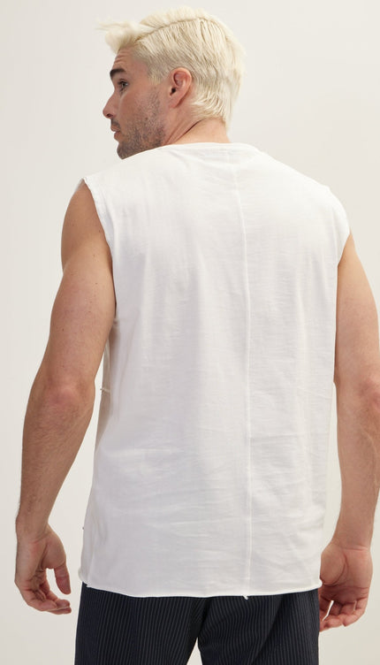 Off White Knitted T-Shirt - Ron Tomson