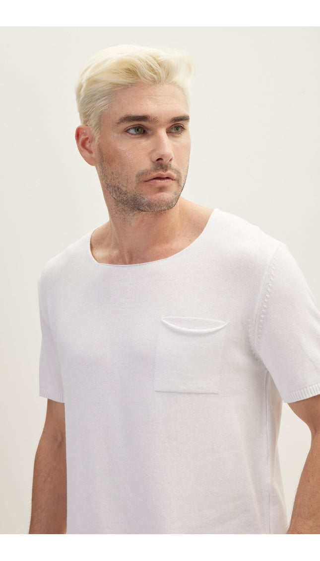 Off White Knitted T - Shirt - Ron Tomson