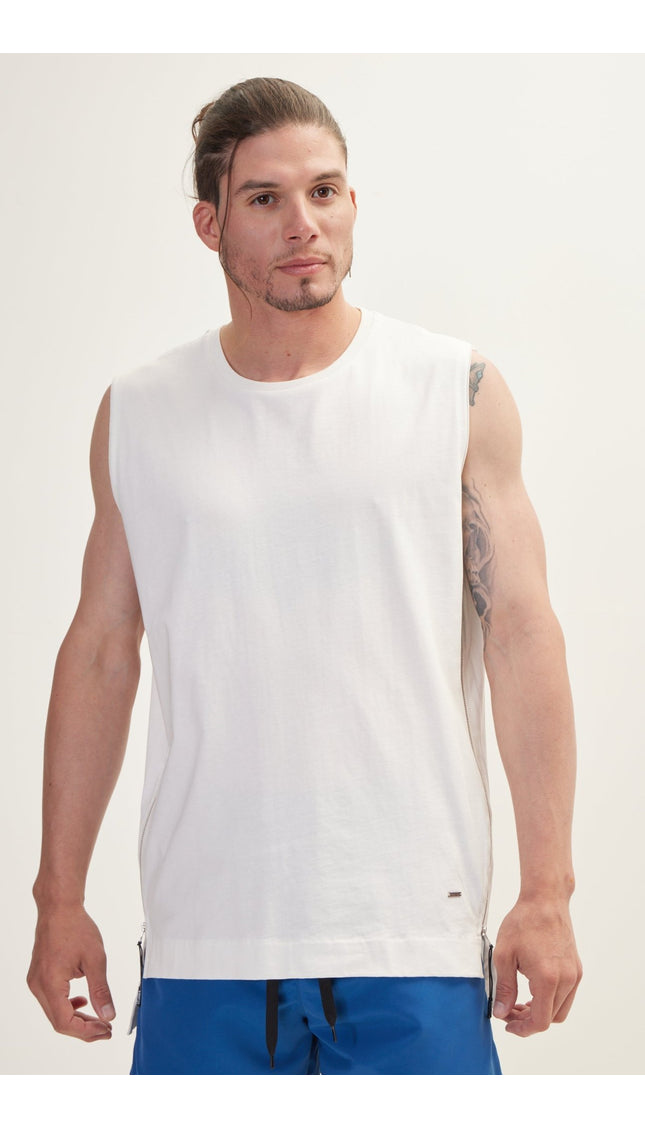 Off White Zero Sleeve T-Shirt - Ron Tomson