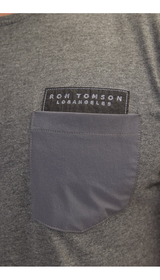 Patch Pocket Fitted T-Shirt - Anthracite - Ron Tomson