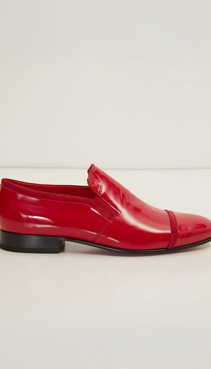 Patent Leather Loafer - Red - Ron Tomson