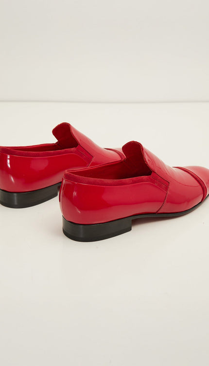 Patent Leather Loafer - Red - Ron Tomson