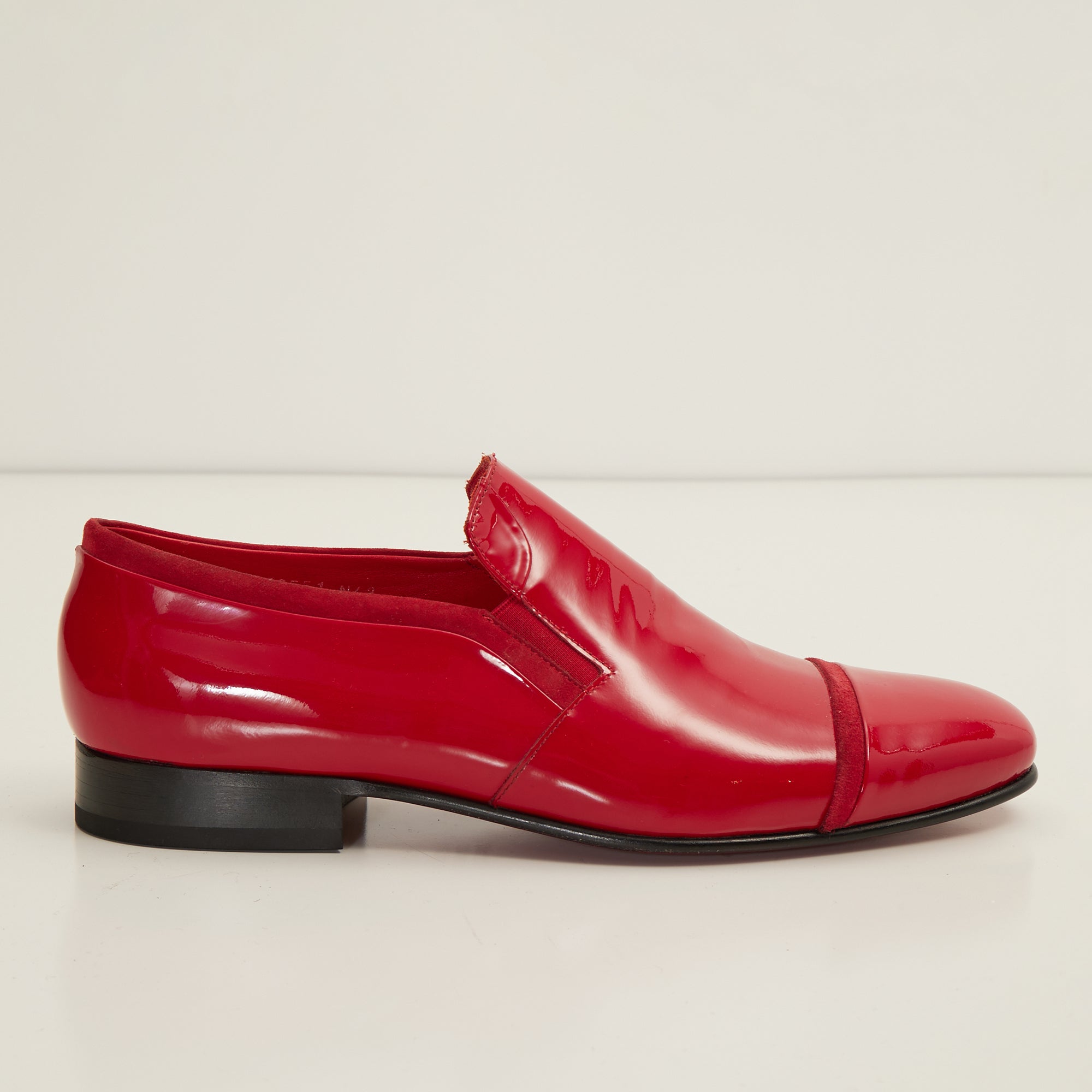 Patent Leather Loafer - Red - Ron Tomson