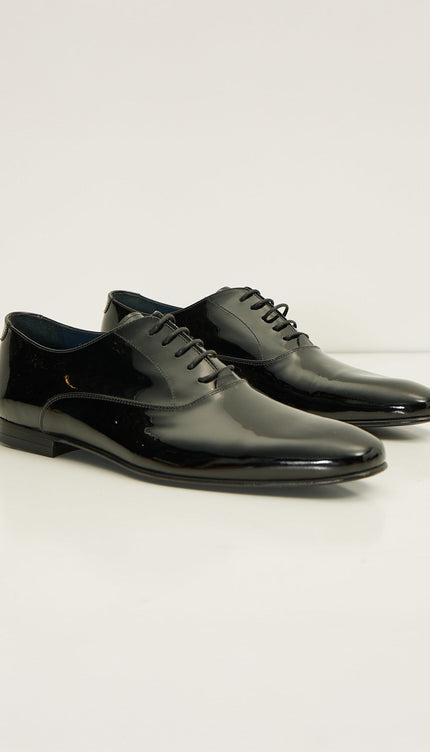 Patent Leather Oxfords - Black - Ron Tomson