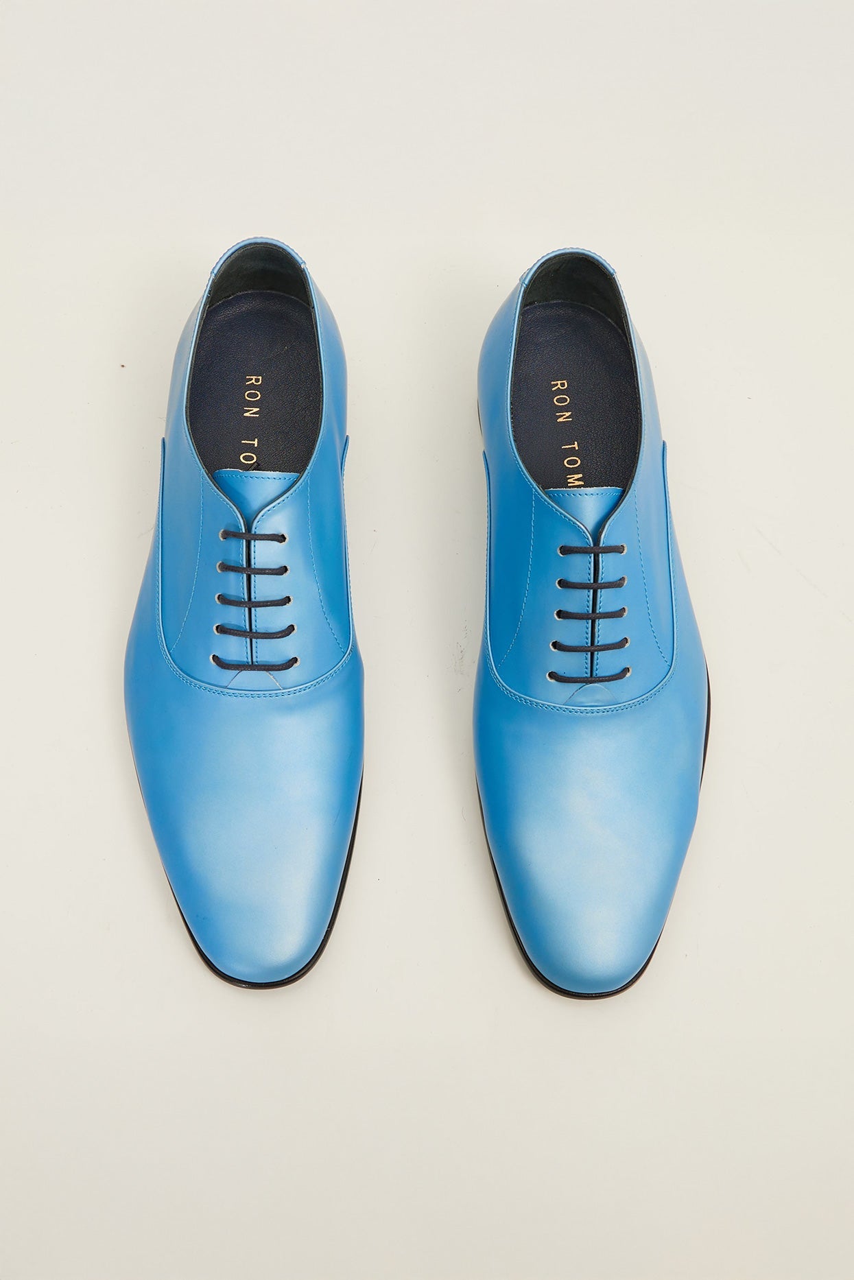 Patent Leather Oxfords - Metallic Sky Blue Patent Leather Oxfords - Metallic Sky Blue
