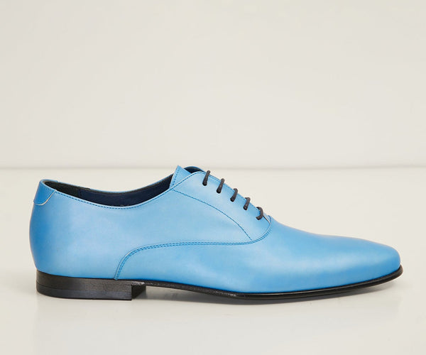 Patent Leather Oxfords - Metallic Sky Blue Patent Leather Oxfords - Metallic Sky Blue