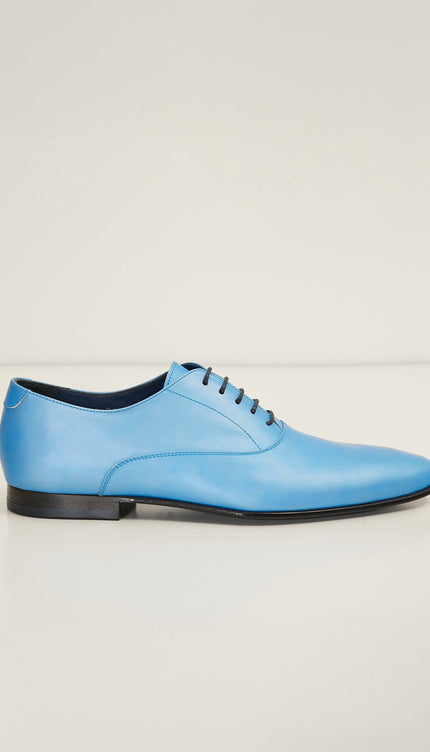 Patent Leather Oxfords - Metallic Sky Blue - Ron Tomson