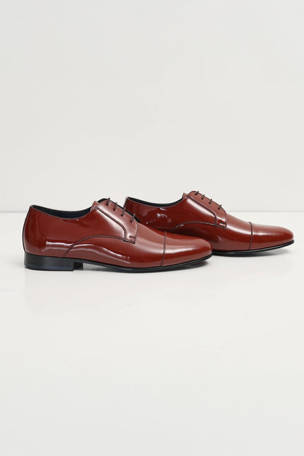 Patent Leather Shoes - Rust - Ron Tomson