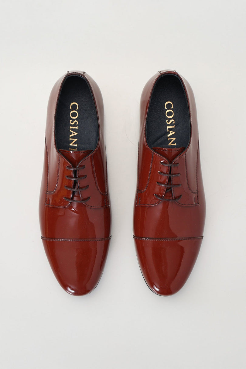 Patent Leather Shoes - Rust - Ron Tomson