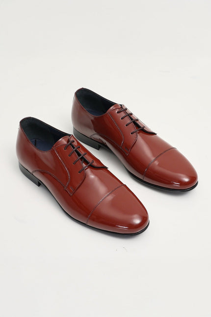 Patent Leather Shoes - Rust - Ron Tomson