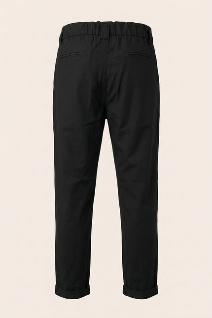 Pleated Trousers - Black - Back