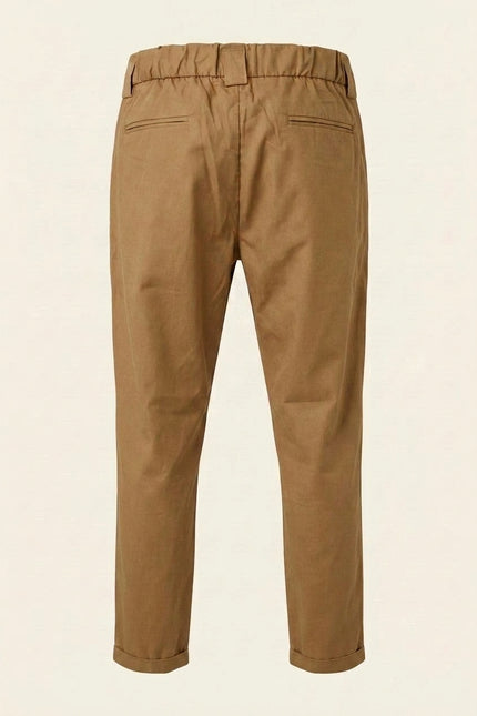 Pleated Trousers - Camel - Back