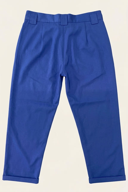 Pleated Trousers - Cobalt - Back
