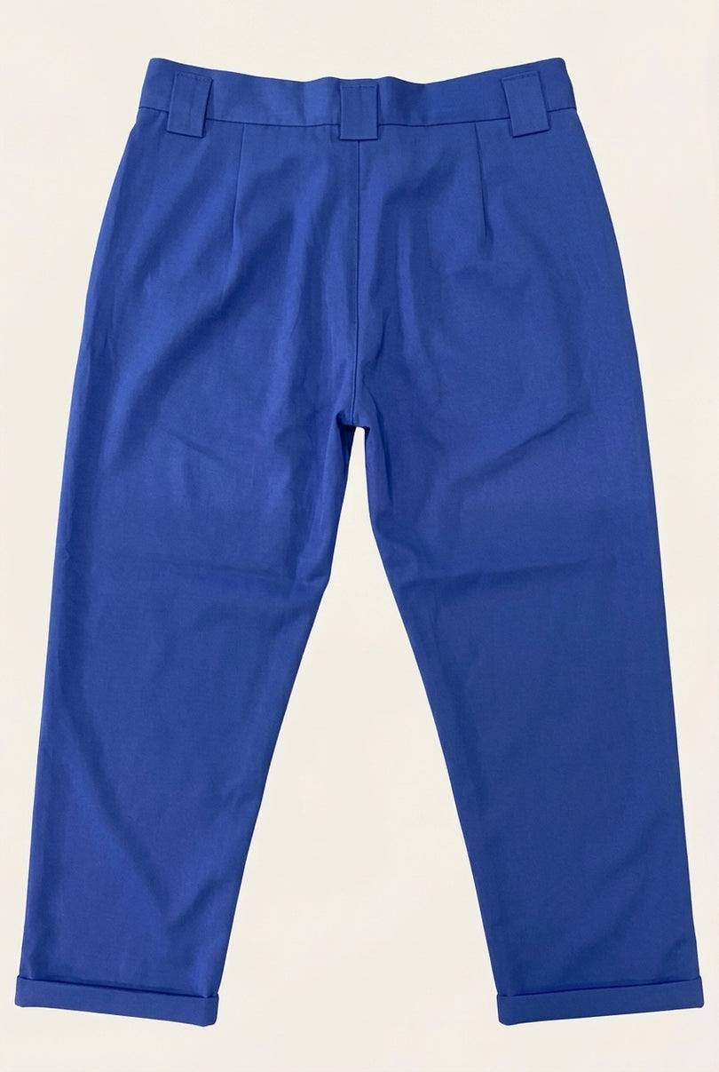 Pleated Trousers - Cobalt - Back