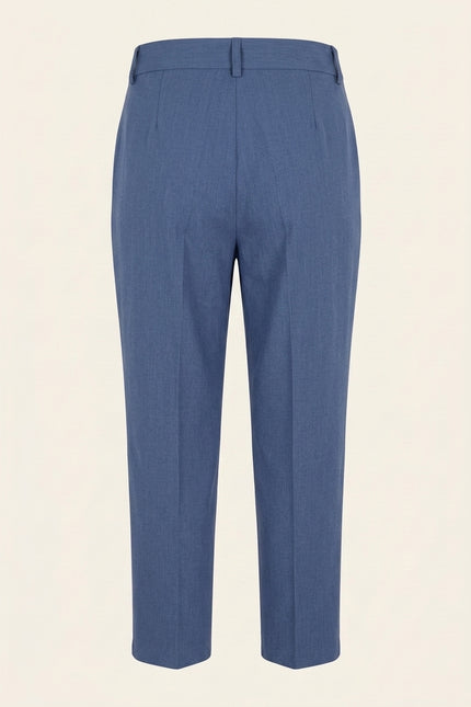 Pleated Trousers - Dark Blue - Back