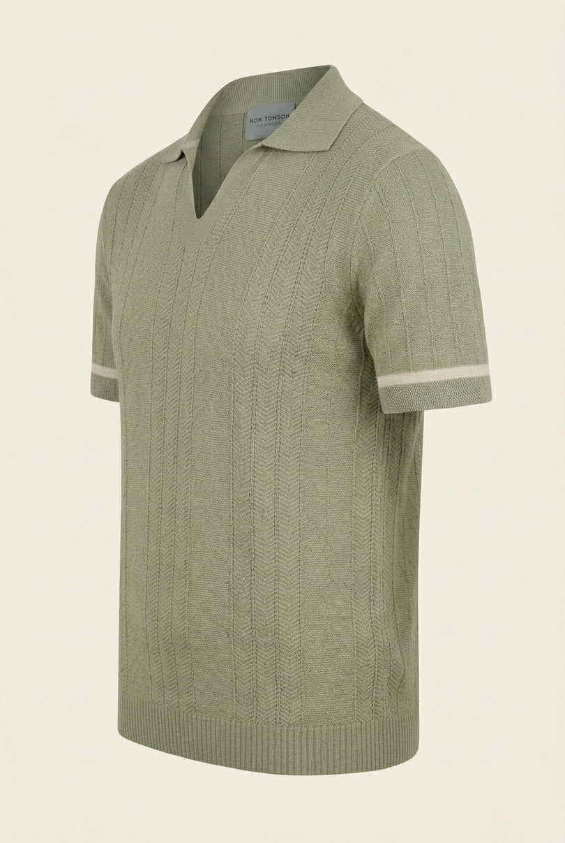 Polo Shirts - Sage Green - Side