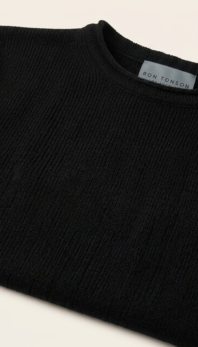 Pullover Sweater - Black - Detail
