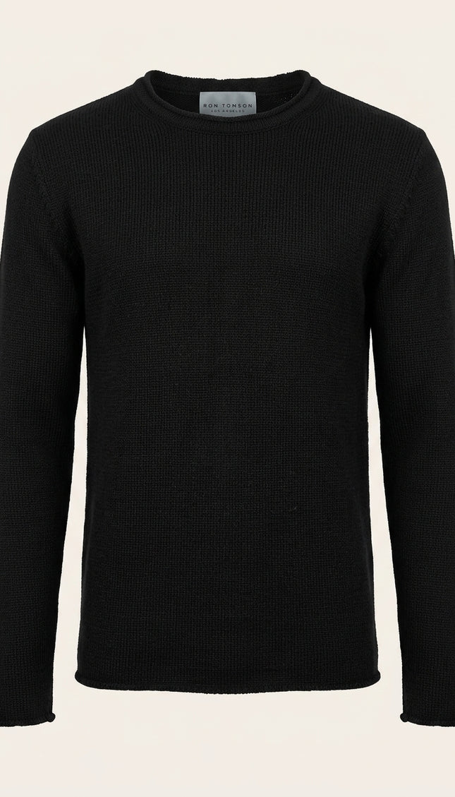 Pullover Sweater - Black - Front