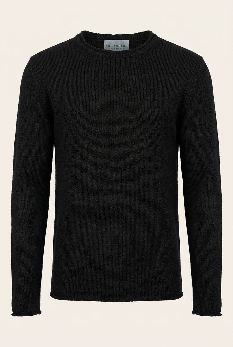 Pullover Sweater - Black - Front