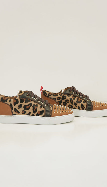 Punk Rocker Sneakers - Rose Gold Leopard - Ron Tomson