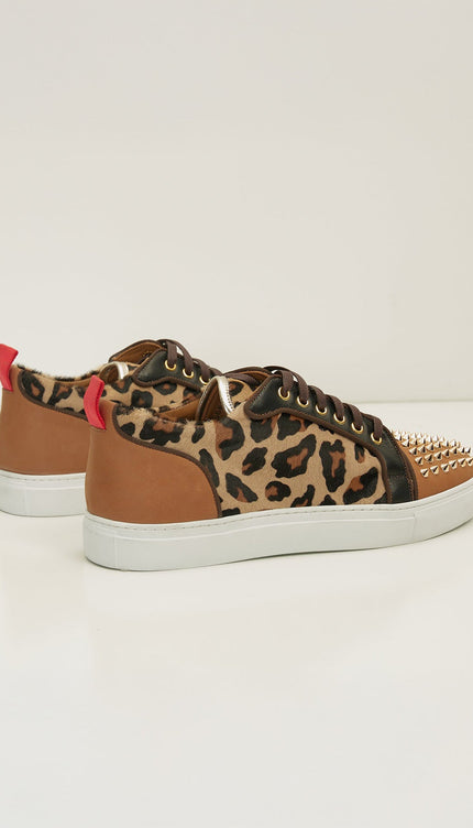 Punk Rocker Sneakers - Rose Gold Leopard - Ron Tomson