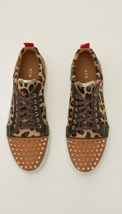 Punk Rocker Sneakers - Rose Gold Leopard - Ron Tomson