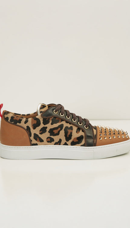 Punk Rocker Sneakers - Rose Gold Leopard - Ron Tomson