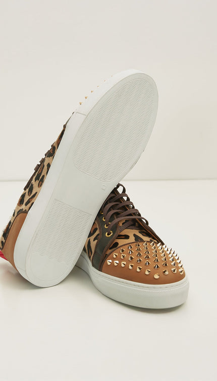 Punk Rocker Sneakers - Rose Gold Leopard - Ron Tomson