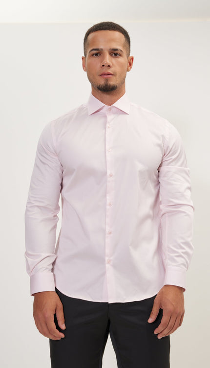 Pure Cotton Dress Shirt - Pink - Ron Tomson