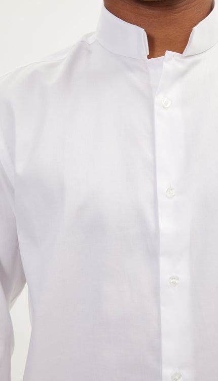 Pure Cotton Dress Shirt - White - Ron Tomson