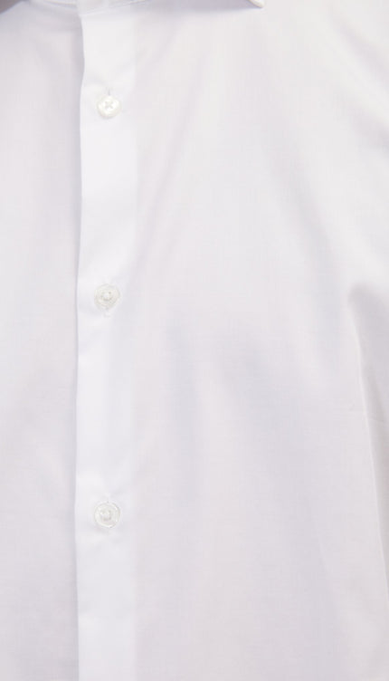 Pure Cotton Dress Shirt - White - Ron Tomson