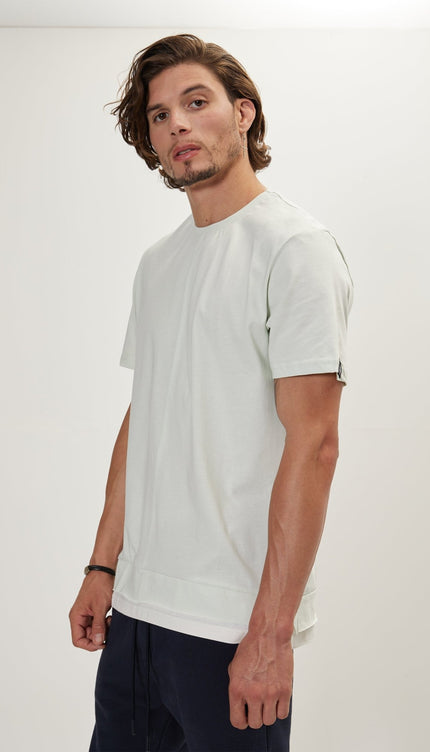 Pure Cotton Scoop Neck Tee - Mint Green - Ron Tomson