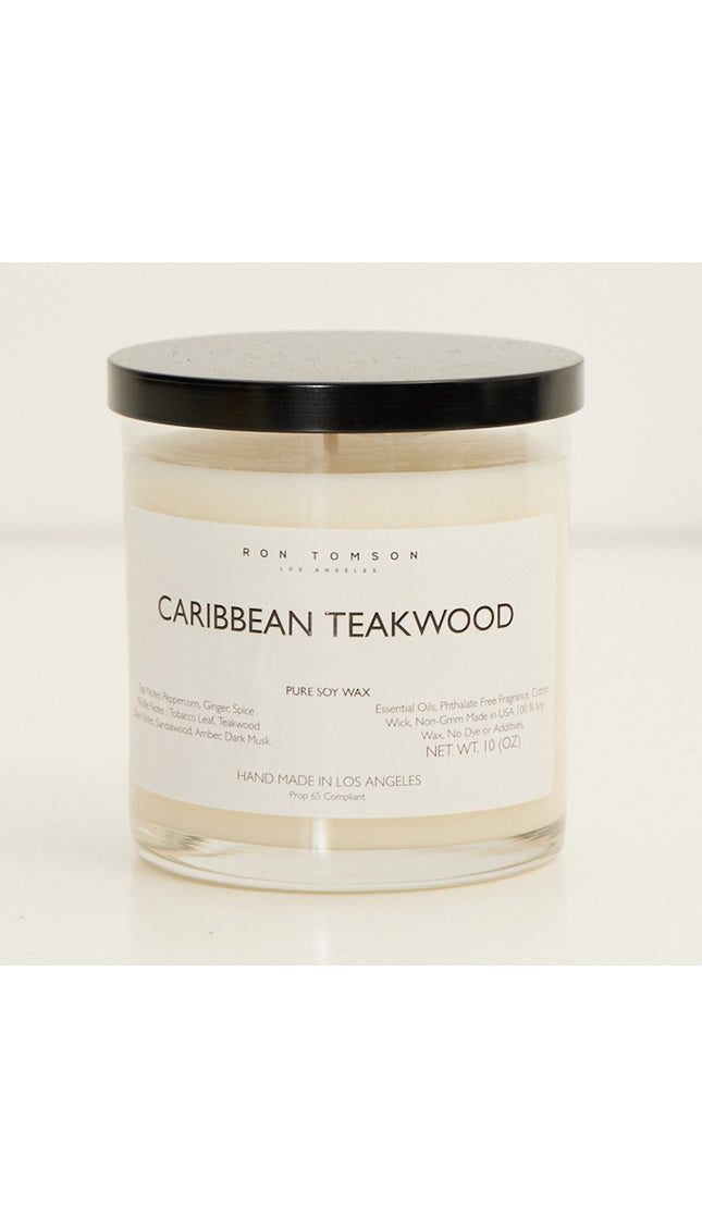 Pure Soy Wax Candle - Caribbean Teakwood - Ron Tomson