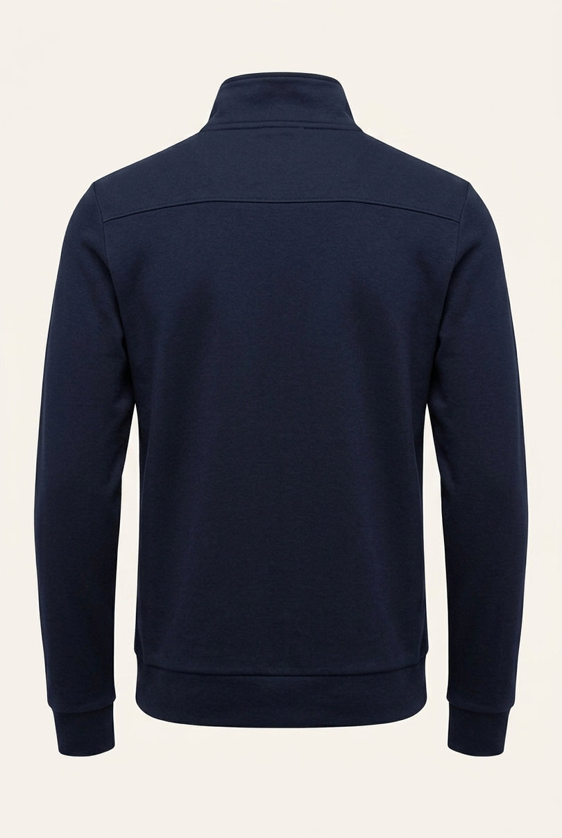 Quarter-Zip Jumper - Navy - Back