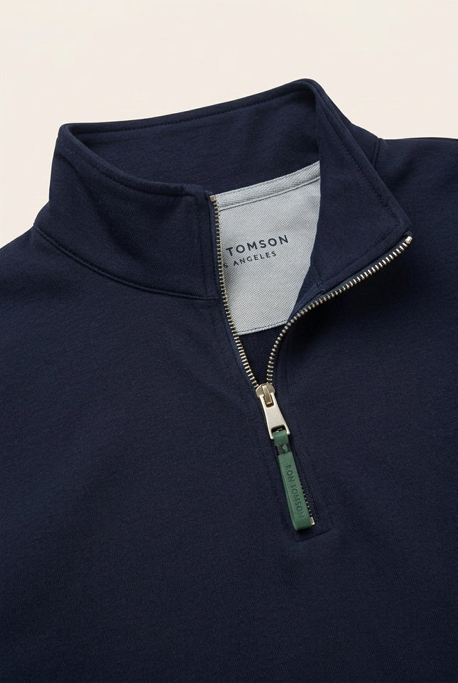 Quarter-Zip Jumper - Navy - Detail