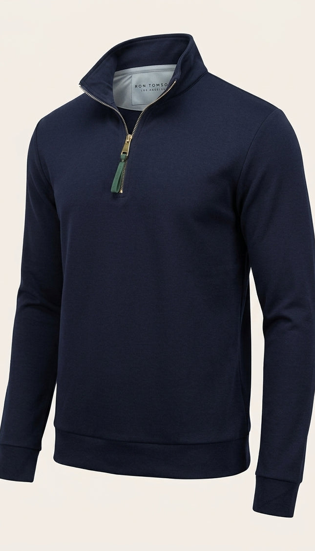 Quarter-Zip Jumper - Navy - Front